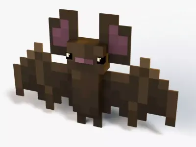 Minecraft Bat Low-poly 3D model
