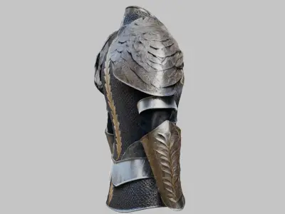 Sci-fi Armor Set - Modular Design Low-poly 3D model