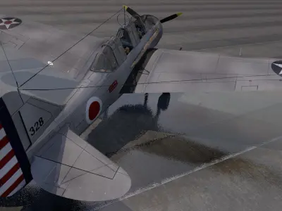 North American O-47 3D model