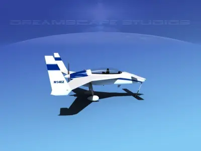 Rutan Long-EZ V04 3D model