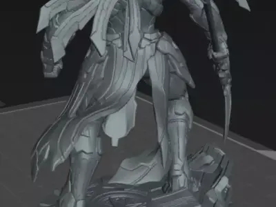  Varkesh Prime Executor Futuristic Cybernetic Warrior STL 3D print model