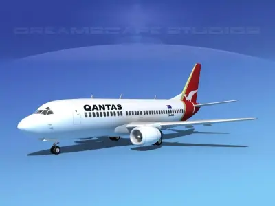 Boeing 737-300 Qantas 3D model