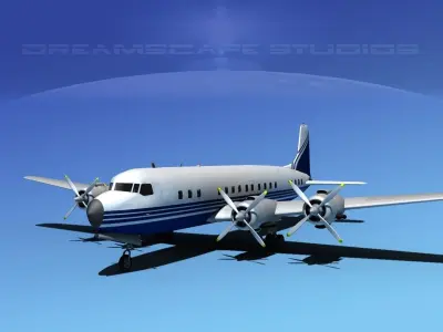 Douglas DC-7C Corporate 5 3D model