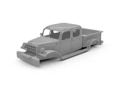 1949 Dodge Power Wagon 4-Door 3D print model