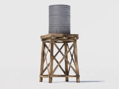 Old Water Cistern Low-poly 3D model