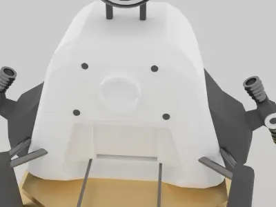 Lunar Model spacecraft with ladder on top 3D model
