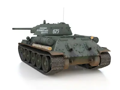 OT-34-76 - Soviet Flamethrower Tank - 675 3D model