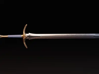 Medieval Sword Pack Low-poly 3D model