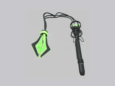SciFi Flail A03 Black Green - Sci Fi Weapon Design Low-poly 3D model