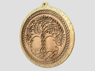 HM Life Tree 001 Keychain 3D print model