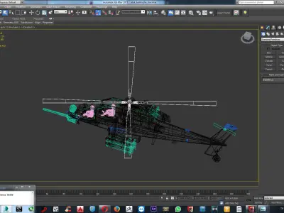 Atak T-129 Helicopter - 3D Max 3D Element  Low-poly 3D model