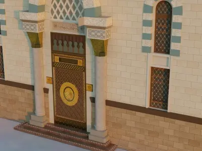 Mosque Block 3 Low-poly 3D model