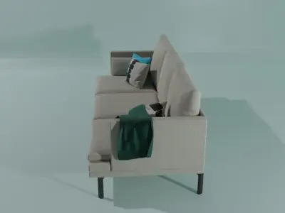 Hyper Realistic Couch Model Free 3D model