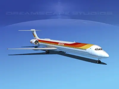 McDonnell Douglas MD-80 Iberia 3D model