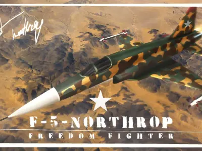 Modern Fighter Jet - Northrop F-5 Freedom Fighter 3D print model