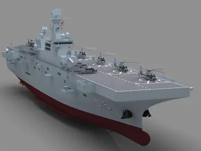 Chinese Navy Type 075 Amphibious Assault Ship 3D model