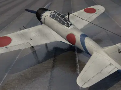 Mitsubishi A6M5 Zero - aka Zeke 3D model
