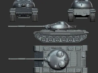 Tank T-54 Free 3D print model