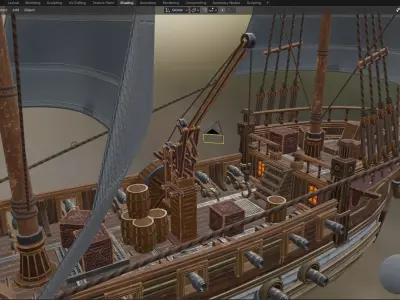 TradeShip Low-poly 3D model