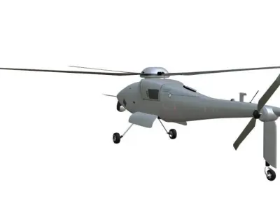 Boeing A160 Hummingbird - THE ALL SEEING ROBOCOPTER - Low-poly 3D model