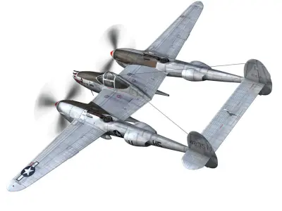 Lockheed P-38 Lightning - Arkansas Traveler 3D model