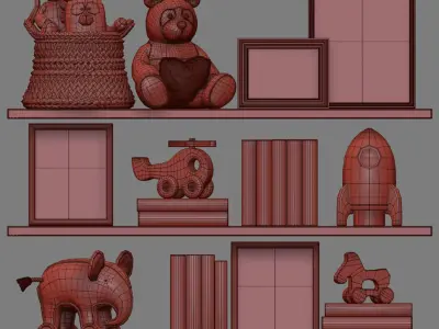 Kids Room Decor 12 3D model