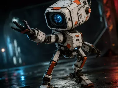 Cinematic Sci Fi Industrial Robot GameReady 3D model