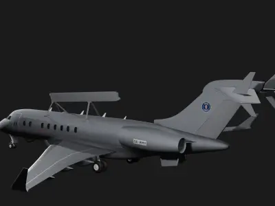Saab GLOBALEYE - Airborne Early Warning and Control Aircraft - 3D model