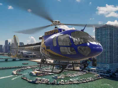 AS-350 Miami City Police Animated Low-poly 3D model