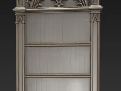 Gothic Furniture Pack Medieval Style 3D Assets Free low-poly 3D model