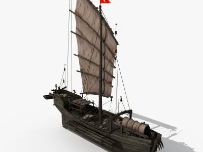 Chinese Old ship 03 3D model