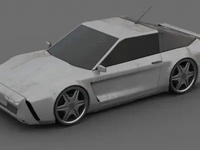 Delorean type vehicle 3D model