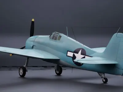 Grumman F6F Hellcat - Highpoly I Multiple Livery 3D model