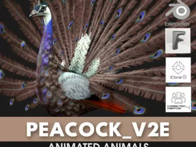 Peacock V2E 3D model