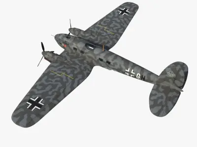 Heinkel He 111 5J-GH Low-poly 3D model