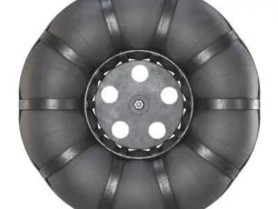 Wheels of an all-terrain vehicle and a swamp 3D model