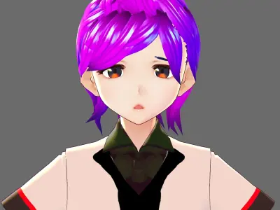 MILITARYGIRL ASUNA Low-poly 3D model