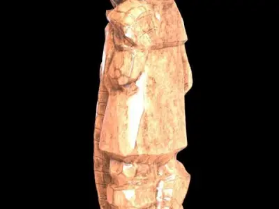 Fisherman statue 3D model