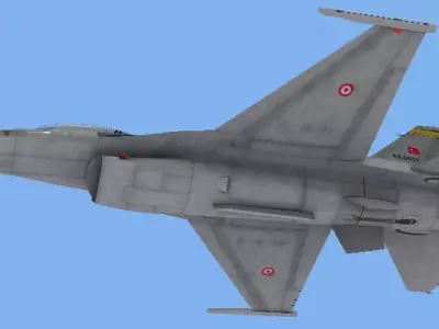 F-16C TuAF Turkish air force Low-poly 3D model