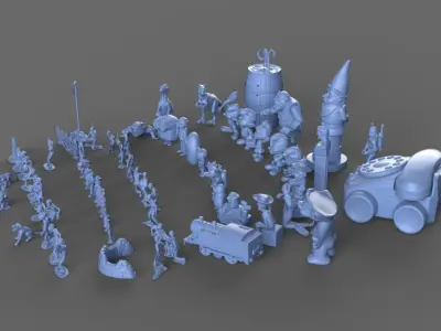 Nostalgic 90s Toy Collection 3D model