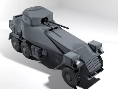Armoured Car - Schwerer Panzerspahwagen 3D model