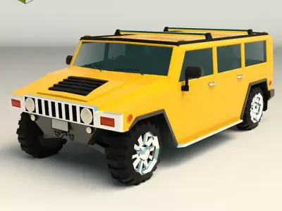 Low Poly SUV 04 Low-poly 3D model