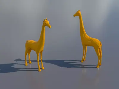 Lowpoly Giraffe 3D model