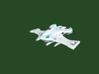 Aurora VX7 Stellar Fighter Sci Fi Aircraft 3D Model Low-poly 3D model
