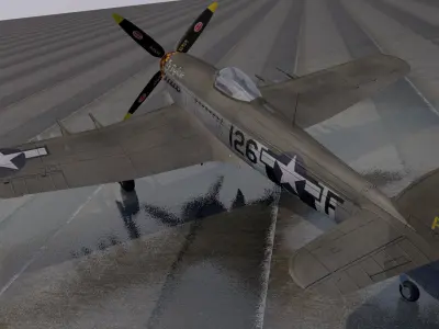 Hawker Typhoon Mk-1B Late - USAF 3D model