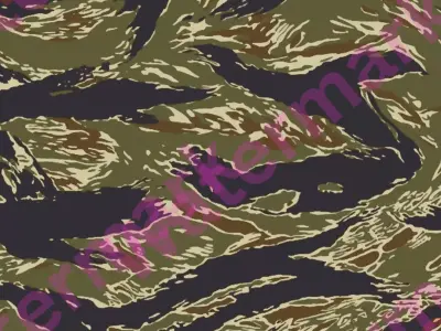 Tiled Jungle Tiger Stripe Camouflage Pattern 3D model