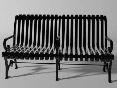Black Bench Free 3D model