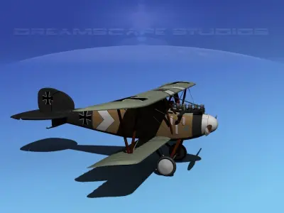 Albatross DIII Fighter 3D model