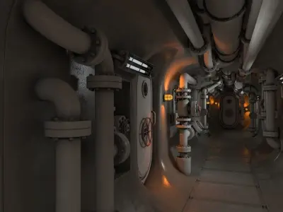 Submarine Corridor 002 3D model