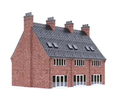 English Brick House 17 Low-poly 3D model
